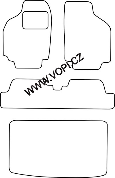 Textil-Autoteppiche Suzuki Wagon R+ s kufrem1997 - 2001  Autofit (4514)